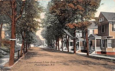 Linden Avenue South from Groo Street Middletown, New York Postcard