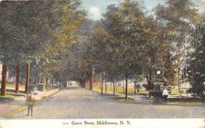 Grove Street Middletown, New York Postcard