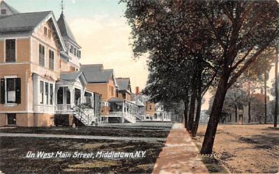 West Main Street Middletown, New York Postcard