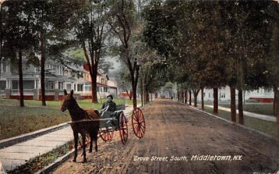 Grove Street Middletown, New York Postcard