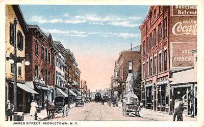 James Street Middletown, New York Postcard