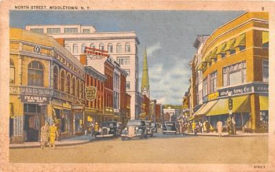 North Street Middletown, New York Postcard