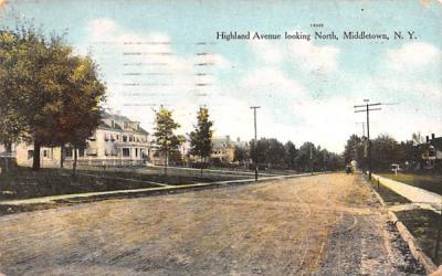 Highland Avenue Middletown, New York Postcard