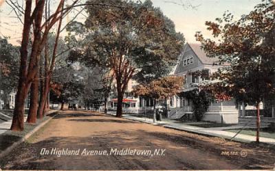 Highland Avenue Middletown, New York Postcard