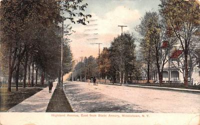 Highland Avenue Middletown, New York Postcard