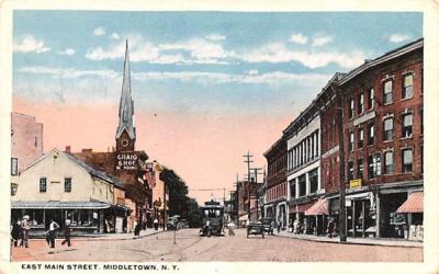 East Main Street Middletown, New York Postcard