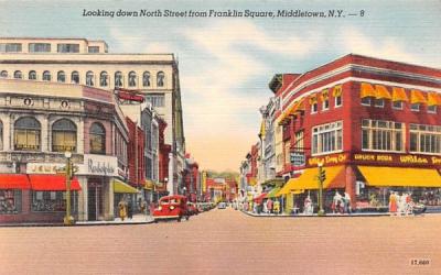 North Street Middletown, New York Postcard