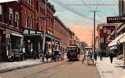 North Street Middletown, New York Postcard