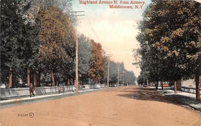 Highland Avenue Middletown, New York Postcard