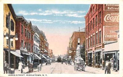 James Street Middletown, New York Postcard