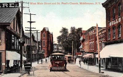 West Main Street Middletown, New York Postcard