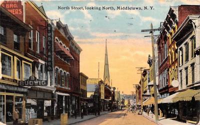 North Street Middletown, New York Postcard