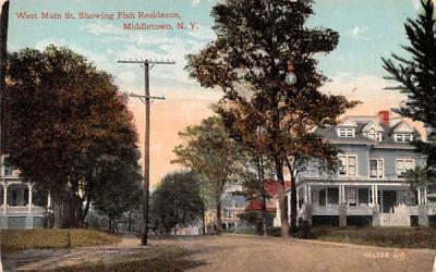 West Main Street Middletown, New York Postcard