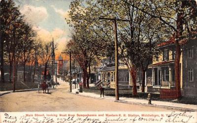 Main Street Middletown, New York Postcard