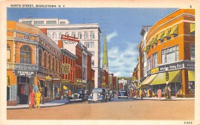 North Street Middletown, New York Postcard