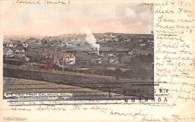 View from Colonial Hill Monticello, New York Postcard