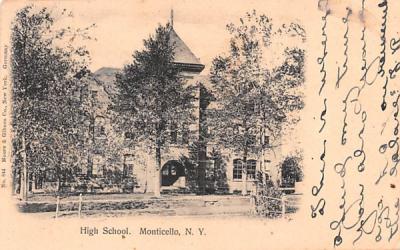 High School Monticello, New York Postcard