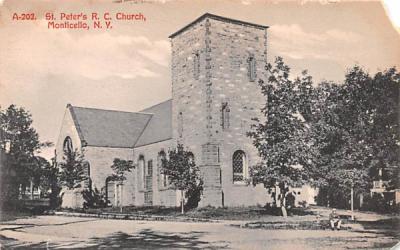 St Peter's RC Church Monticello, New York Postcard