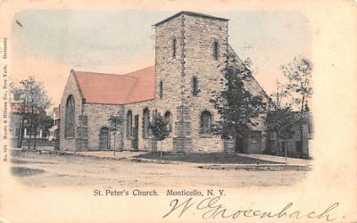 St Peter's Church Monticello, New York Postcard