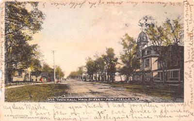 Town Hall Monticello, New York Postcard