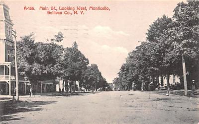 Main Street Monticello, New York Postcard