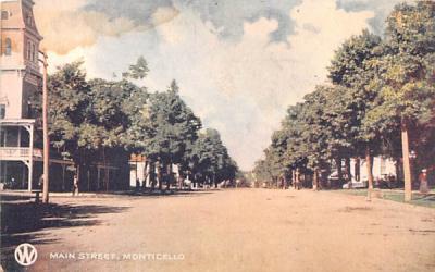 Main Street Monticello, New York Postcard