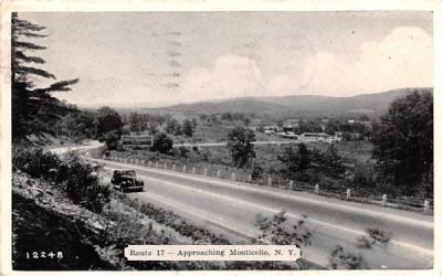 Route 17 Approaching Monticello, New York Postcard