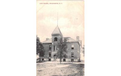 High School Manchester, New York Postcard