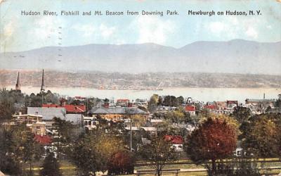 Hudson River, Fishkill & Mt Beacon Newburgh, New York Postcard