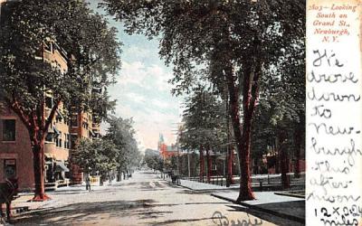 South on Grand Street Newburgh, New York Postcard