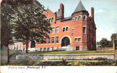 Academy School Newburgh, New York Postcard