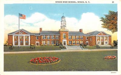 Nyack High School New York Postcard