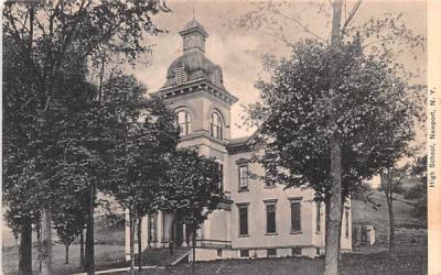 High School Newport, New York Postcard