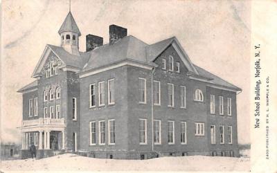 New School Building Norfolk, New York Postcard