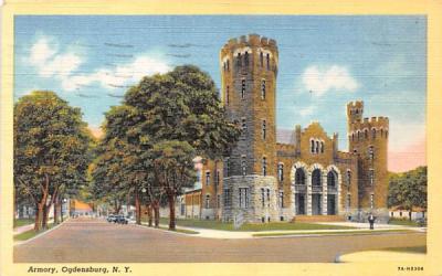 Armory Ogdensburg, New York Postcard