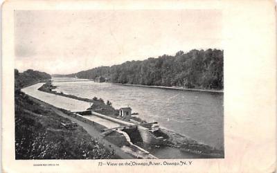 Oswego River New York Postcard