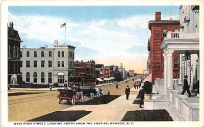 West First Street Oswego, New York Postcard