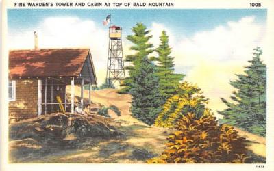 Fire Warden's Tower & Cabin Otter Lake, New York Postcard