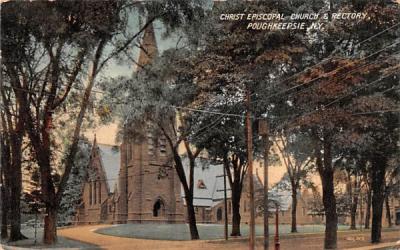 Christ Episcopal Church & Rectory Poughkeepsie, New York Postcard