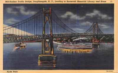 Mid Hudson Traffic Bridge Poughkeepsie, New York Postcard