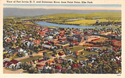 Delaware River Port Jervis, New York Postcard