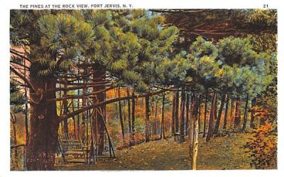 Pines at the Rock View Port Jervis, New York Postcard