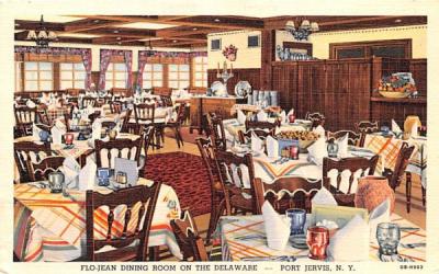 Flo Jean Dining Room Port Jervis, New York Postcard