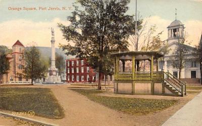 Orange Square Port Jervis, New York Postcard