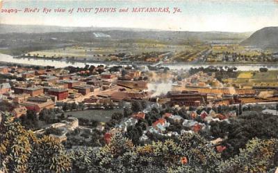 Birds Eye View Port Jervis, New York Postcard