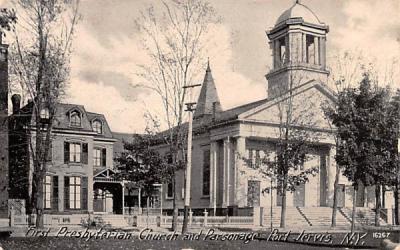 First Presbyterian Church & Parsonage Port Jervis, New York Postcard