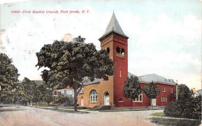 First Baptist Church Port Jervis, New York Postcard