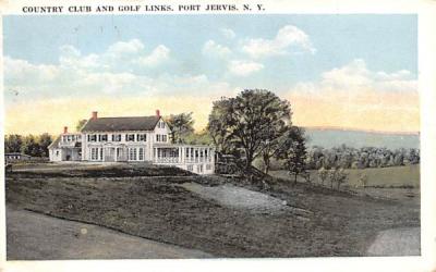 Country Club & Golf Links Port Jervis, New York Postcard