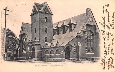 ME Church Port Jervis, New York Postcard