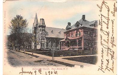 Reformed Church Port Jervis, New York Postcard